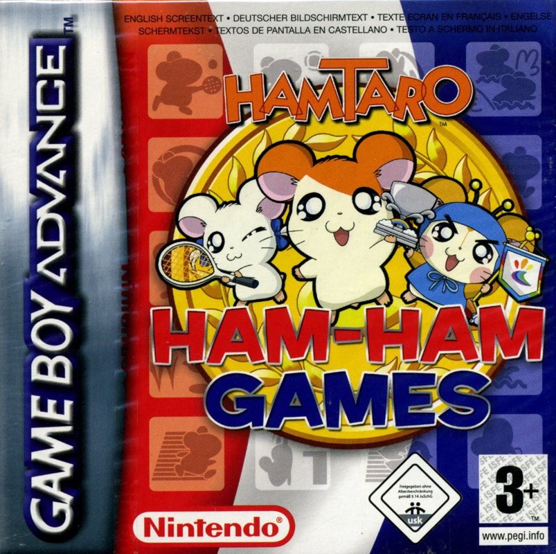 Hamtaro Ham-ham Games box art for GameBoy Advance